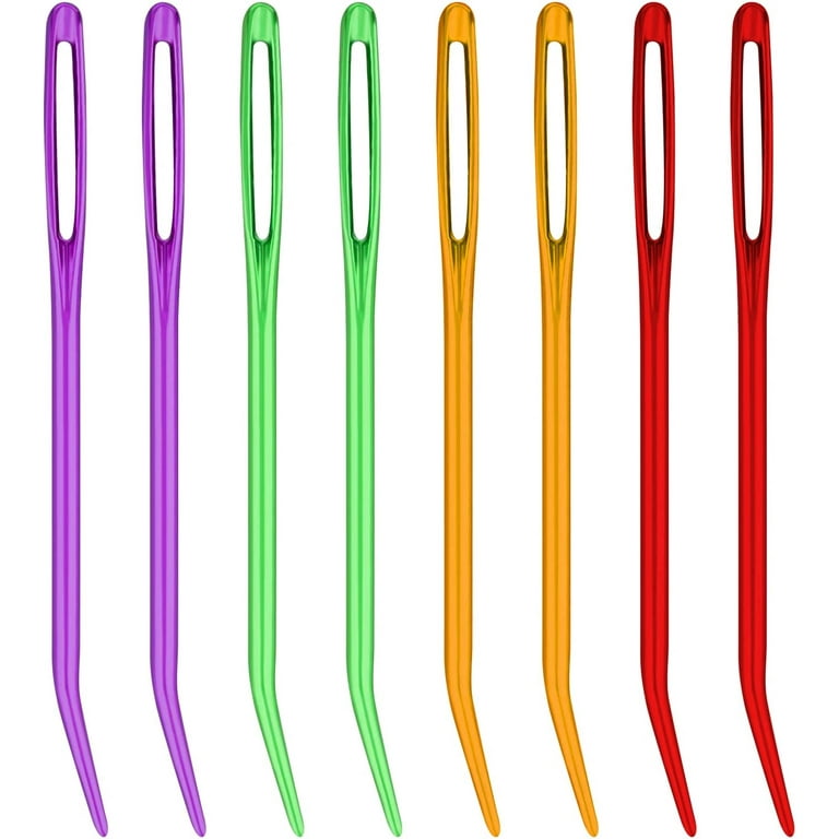 8pcs Bent Tapestry Needles, Aluminum Large-Eye Blunt Yarn Needles for  Crocheting Sewing Knitting Needles Wool Macrame Needle for Hand Stitch DIY  Crafts (Purple, Red, Yellow, Green) 