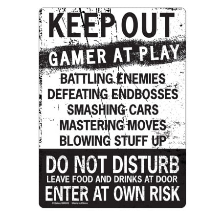 I'm Too Lazy To Make Friends 8" x 11.5" Tin Sign SM324 Gamer Game Room Decor New 