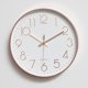 thumbnail image 5 of Reloj de pared digital redondo y silencioso de 30 cm, decorativo, para sala de estar y dormitorio (oro rosa)., 5 of 5
