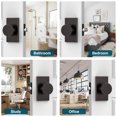 thumbnail image 3 of Scifil Door Knob, Privacy Brushed Door Knobs with Lock, Rectangle Modern Door Handles, Oil Rubbed Bronze, 3 of 7