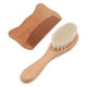thumbnail image 4 of Juego de cepillo y peine de Madera ANGGREK masaje del cuero cabelludo para bebé recién nacido, 4 of 8