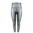 thumbnail image 7 of Cellulite Compression 3D Leggings Push Up Yoga Pants Scrunch Butt Compression Legging 3D Gym Leggings for Women No Curling Lift Pants Tummy Control Compression Pants High Waisted Leggings Silver L, 7 of 7