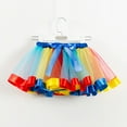 thumbnail image 3 of Infant Baby Girls Tutu Skirt,Cute Rainbow Net Yarn Bow Puffy Pettiskirt Skirt Pleated Ballet Bubble Dance Skirt Tulle Layered Tiered Underskirt Cosplay Princess Skirts Party 2-11 Years, 3 of 7