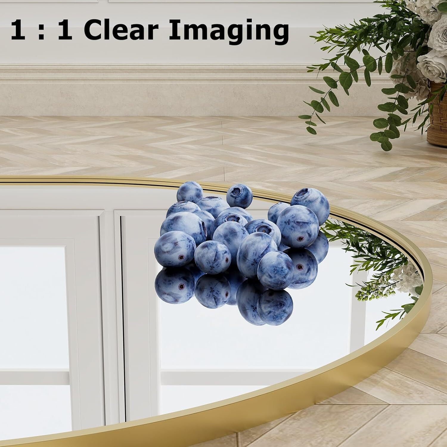Anyrose 58"x 18" Arched Full Length Mirror Floor Mirror with Stand Wall-Mounted,Gold