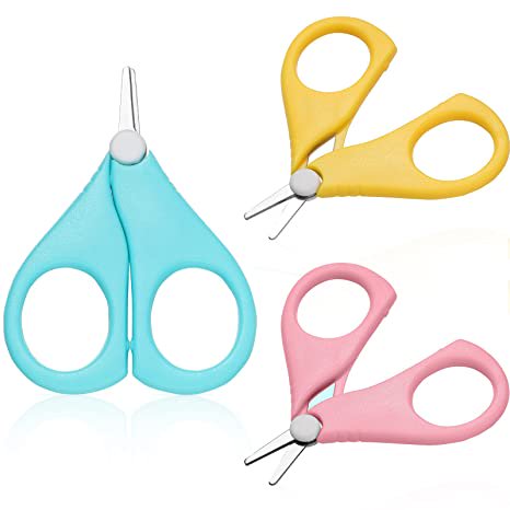3 piezas de tijeras de seguridad para uñas para bebés, cortaúñas para niños pequeños, kit de uñas para bebés, tijeras de punta redonda para uñas, manicura de seguridad para bebés, cortaúñas para bebé