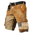 thumbnail image 6 of Jessboyy Men's 4th of July Cargo Shorts American Flag Printed 250 Anniversary Patriotic Shorts with Pockets no Belt Independence Day Multicolor,L, 6 of 7