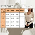 thumbnail image 3 of SHIBEVER Womens long sleeve tops square neck Slim Leg of Mutton Sleeve 2024 fashin Solid Color Knit T-Shirt for women Beige XXL, 3 of 3