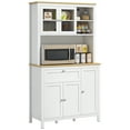 thumbnail image 1 of HOMCOM Armoire de Rangement de Garde-Manger de Cuisine 71 Pouces avec Tablettes Ajustables Porte en Verre, 1 of 10