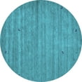 thumbnail image 1 of Ahgly Company Indoor Round Abstract Light Blue Contemporary Area Rugs, 7' Round, 1 of 4