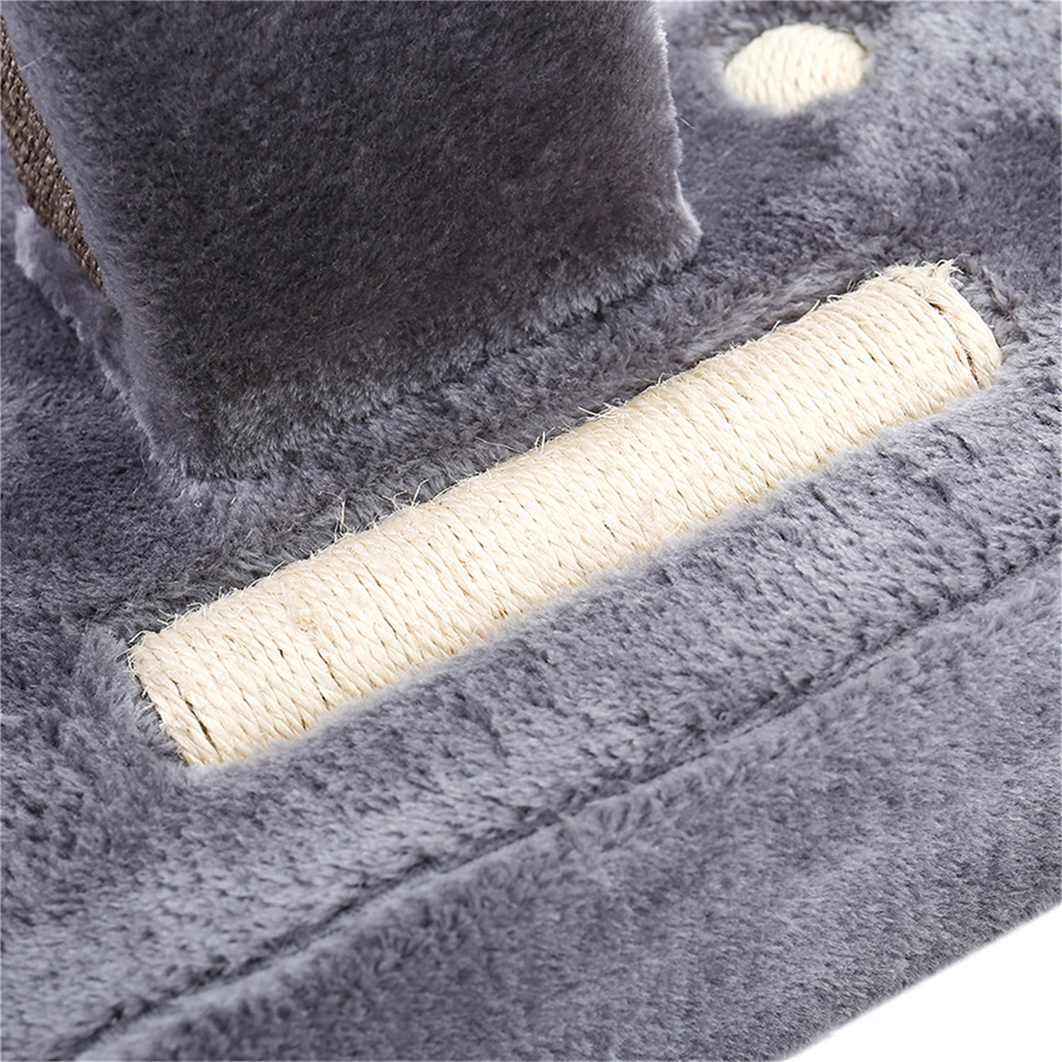 Pefilos 31" Cat Scratching Post for Large Cats with Sisal Rope and 2 Plush Ball, Indoor Square Cat Scratcher Tower Furniture, Gray Pefilos 31" Cat Scratching Post for Large Cats with Sisal Rope and 2 Plush Ball, Indoor Square Cat Scratcher Tower Furniture, Gray