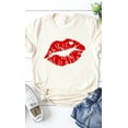 thumbnail image 4 of Red Lips Valentines Graphic Tee T-Shirt PLUS, 4 of 5