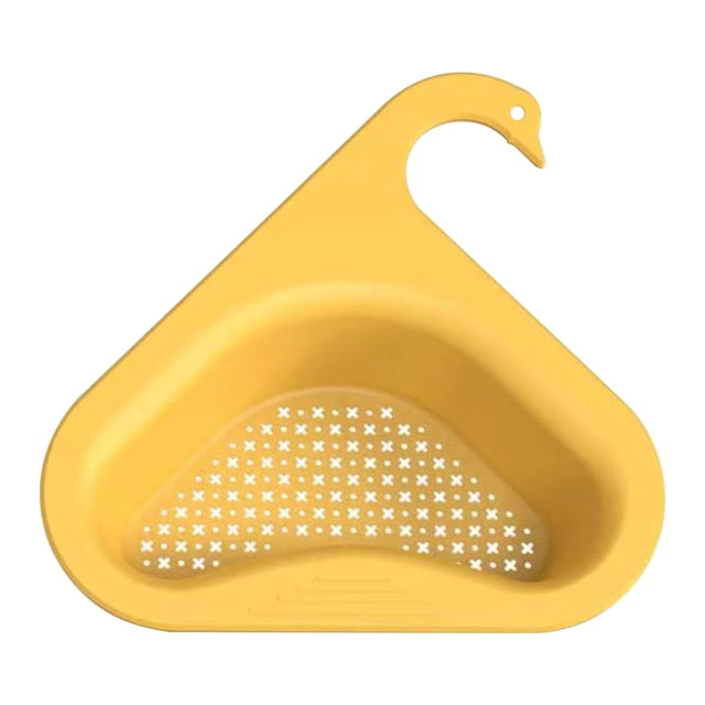 Aqestyerly Multi Functional Filter Basket Swan Draining Rack Hanging Strainer Rack Punch-Free Kitchen Sink Storage Organizer HWRETIE