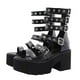thumbnail image 5 of 1 par de sandalias de fondo grueso Sandalias con estilo elegante calzado femenino (negro), 5 of 6