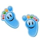 thumbnail image 5 of Bluecell - 15 pares de pegatinas autoadhesivas con diseño de huellas de dibujos animados para suelo, ideal para decoración de habitaciones infantiles, fiestas, escaleras y suelos (azul), 5 of 5