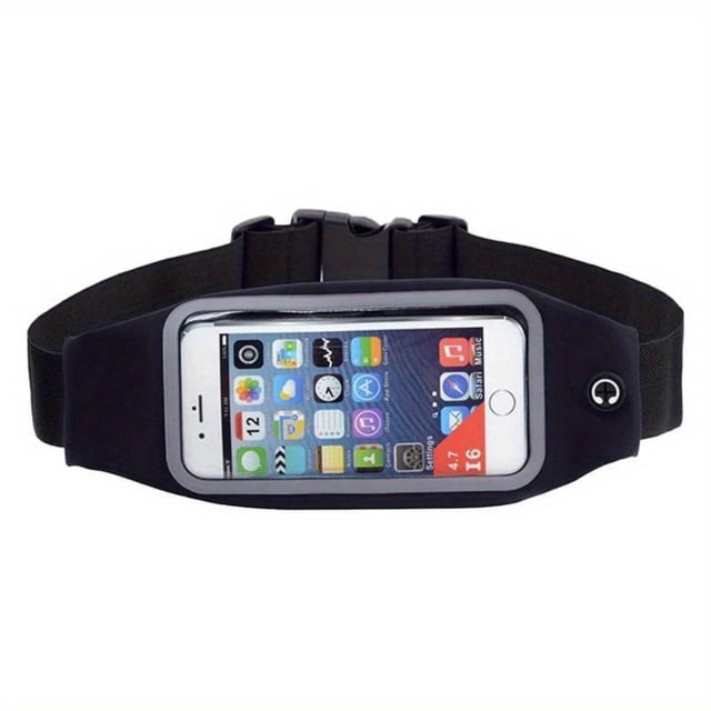 JUNWELL 1pc Multifunctional Running Waist Bag Touch Screen Universal for All Phones Waterproof Zipper Closure Portable Adjustable Belt - For Running Exercise Cycling Hiking Outd