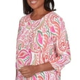 thumbnail image 4 of Alfred Dunner Womens Petite Embellished Crewneck Paisley Top, 4 of 4