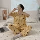 thumbnail image 3 of Pijama de dibujos animados para mujer del sudeste asiático, pantalones de manga corta, temporada de otoño y verano, ropa para el hogar, venta al por mayor, ropa de dormir cómoda y bonita, 3 of 5