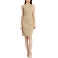 thumbnail image 1 of INSPIRE CHIC Robe de Travail Élégante Sans Manches pour Femmes TG Abricot, 1 of 6