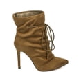 thumbnail image 2 of Liliana EI21 Women Faux Suede Pointy Toe Stiletto Drawstring Ankle Bootie, 2 of 5