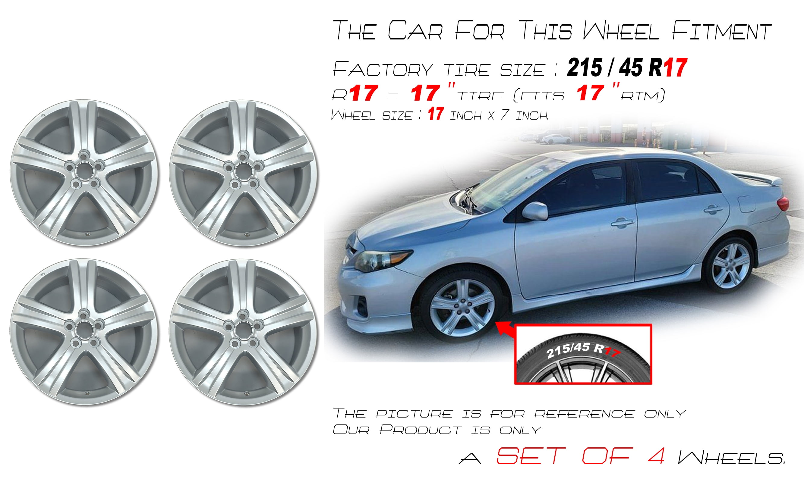 For Toyota Corolla Matrix OEM Design Wheel 17