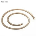 thumbnail image 6 of 3/4/5/6/8mm New Fashion 316L Stainless Steel Flat Snake Chain Necklace Women Men, 6 of 6