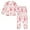 Pink Cute Pigs, variant on Fluffy Pajamas Set Fuzzy Winter Warm Pj Sets Pullover Tops and Long Pants Cute Capybara and Daisies X-Small