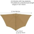thumbnail image 2 of Joqmia Patio Half  Umbrella Replacement Canopy Cover - 9FT Half Umbrella Outdoor Patio Canopy with Easy Hand Crank - Condo, Townhouse, or Balcony Furniture(Khaki,2pc), 2 of 5