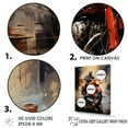 thumbnail image 3 of Designart "Red Thunder On The Dirt Bike" Motorcycle Canvas Art Print, 3 of 7