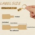 thumbnail image 2 of 500pcs Jewelry Tags Roll Jewelry Price Stickers Tan Blank Self Adhesive Kraft Paper Rectangular Folding Part Identify Name Labels for Necklaces Bracelets Rings Clothing Jewelry Display Tan, 2 of 5
