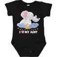 thumbnail image 3 of Inktastic I Love My Aunt Cute Elephants with Moon and Stars Boys or Girls Baby Bodysuit, 3 of 5