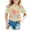 00-Beige1#17, variant on Kiijoy Girls Short Sleeve T-Shirt Casual Graphic Round Neck T Shirt Kids Top, Sizes 1-2