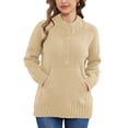 thumbnail image 2 of Lumento Pullover Sweaters for Womens Sweaters Long Sleeve 1/4 Zip Buttons Polo V Neck Dressy Casual Winter Tops 2024, 2 of 6