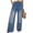 Blue, variant on Women's Jeans Wide Leg High Rise Plus Size Denim Jeans Fashion Trouser Pants with Pockets