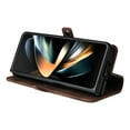 thumbnail image 4 of TECH CIRCLE Wallet Phone Case For Samsung Galaxy Z Fold 4 2022,Premium PU Leather High-quality Durable Shockproof Full Body Protective Phone Cover With Magnetic Buckle Flip Card Pocket Case, Brown, 4 of 6