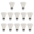 thumbnail image 1 of Comfit Badminton Feather Shuttlecock Bounded Evenly By Nylon Thread , Speed 76 | White Pack Of 12, 1 of 3