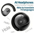 thumbnail image 6 of Rkxzt Ai Headphones Language Translation,144 Languages Translating Earbuds Real Time,3 in 1 Translation Earbuds Support Translate,Listen,Calling,Two-Way Language Translator for Travel Busines, 6 of 9
