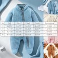 thumbnail image 4 of CAICJ98 Newborn Baby Boy Girl Fleece Outfit Footie Jumpsuit Winter Zipper Long Sleeve One-Piece Romper Snowsuit Warm Clothes,Size 6-9 Months, 4 of 9