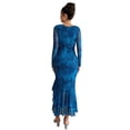 thumbnail image 3 of NAYTOAO Women's Spring Wedding Guest Dress 2026 Long Sleeve Ruched Bodycon Floral Ruffle Cocktail Party Maxi Dresses, 3 of 9