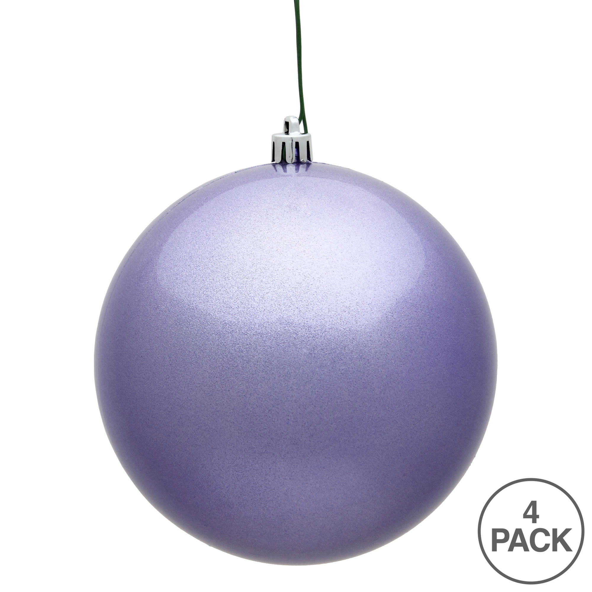 Vickerman 6" Lavender Candy Ball Ornament, 4 per Bag