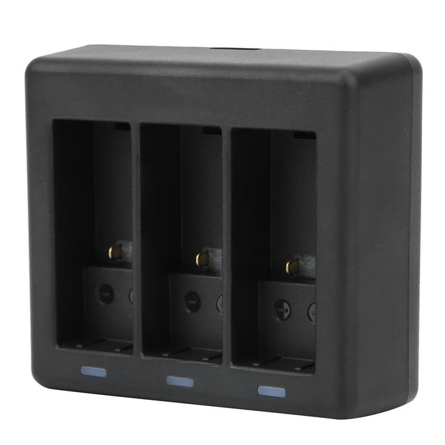 3 Ways Battery Charger, Camera Battery Charger, Black Plastic for Motion Camera Camera Battery