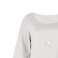 thumbnail image 6 of IROINNID Ladies Long Sleeve T Shirts O-Neck Printing Loose Home Autumn T-shirt Tops,White, 6 of 6