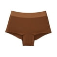 thumbnail image 4 of Sngxgn Women's Underwear Cotton High Waisted Underwear Full Coverage Panties Briefs(Brown,S), 4 of 4