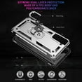 thumbnail image 3 of Samsung Galaxy S21+ 5G Case, Dteck Hybrid Rugged Shockproof Case with 360 Degree Rotation Ring Holder Finger Kickstand for Samsung Galaxy S21+ / S21 Plus,Silver, 3 of 8