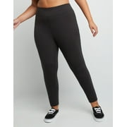 Hanes Just My Size Women's Stretch Jersey Leggings, 25.5" (Plus ) Black 1X