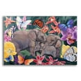 thumbnail image 1 of Epic Art 'Elephants and Butterflies' by Carissa Luminess, Acrylic Glass Wall Art, 24"x16", 1 of 8