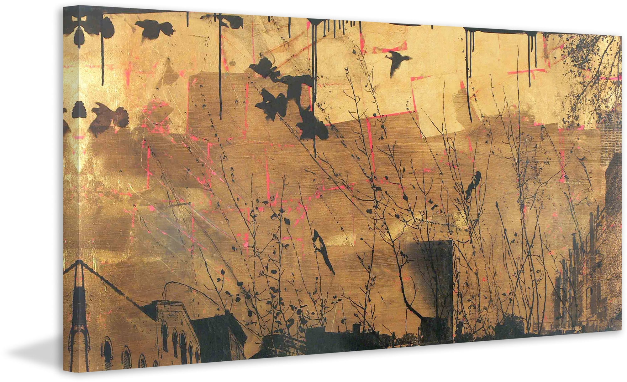 Marmont Hill Inc Handmade Taking the Auspice Fine Hand-stretched Gallery Canvas Art (USA) Small