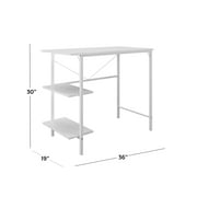 Mainstays Pierce 30 inch Tall Storage Desk, White