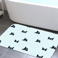thumbnail image 5 of Blact Cat Flannel Bath Mat 16x24 Inches, Soft Absorbent Non-Slip Bathroom Rug, Machine Washable Floor Mat for Shower, 5 of 7