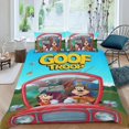 thumbnail image 2 of Tropa Goof Conjunto de sábanas temático, trío de piezas, cómodo y amigable con la piel, diseño único, regalo de decoración para el hogar para familiares, amigos y fans,135cm *200cm, 2 of 6