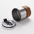 thumbnail image 2 of 300ml Travel Coffee Mug with Lid Stainless Steel Camping Cup Leak Proof Reusable (Silver) 1 Pcs, 2 of 10